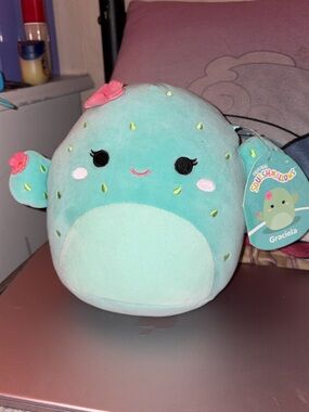 Squishmallows Graciela Mint and Pink Plush